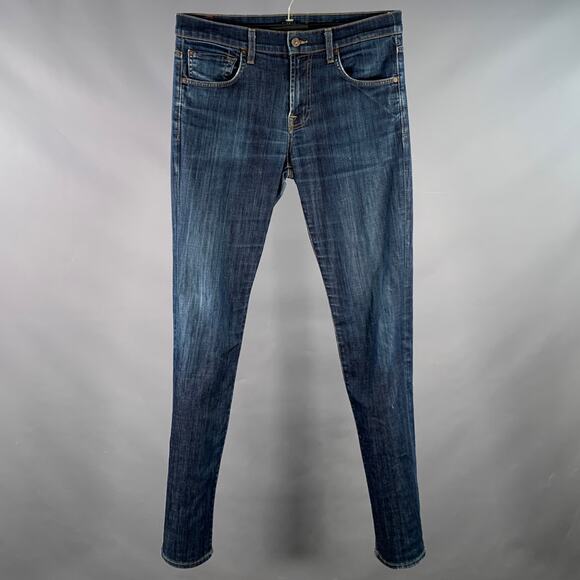 7 FOR ALL MANKIND Size 30 Paxtyn Indigo Wash Denim Zip Fly Jeans - Picture 1 of 8